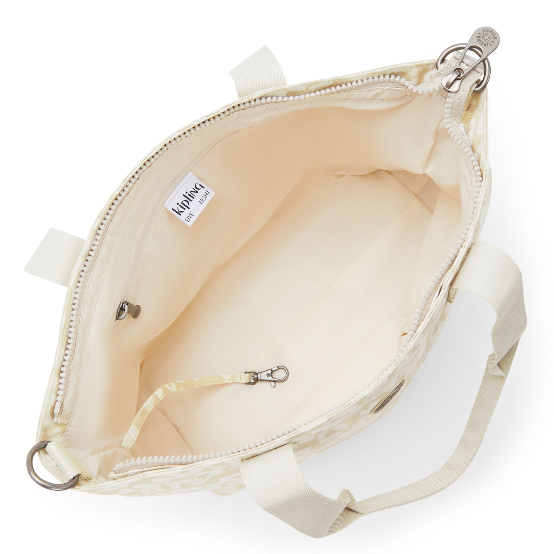 COLISSA S Fourre-tout compact muni d’un lien pour accrocher vos clés et d’une bandoulière ajustable amovible - White Cheetah J