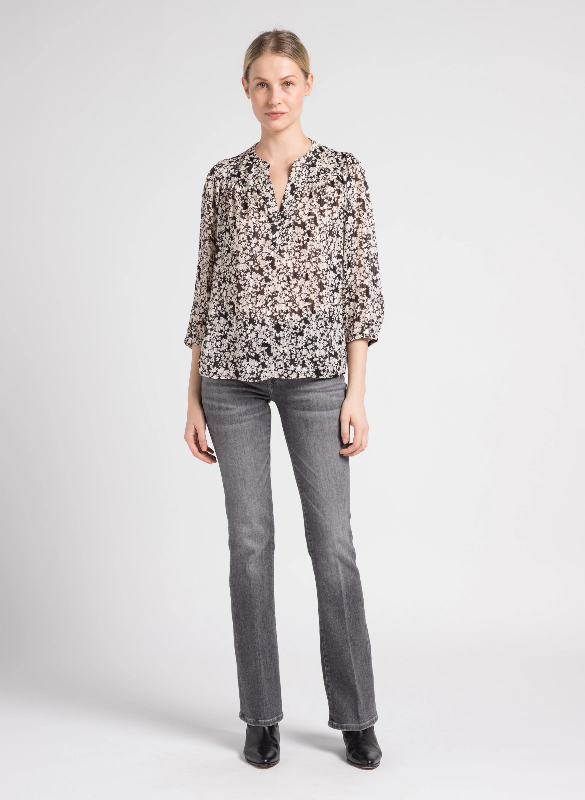 SOHO - Jean bootcut taille normal délavé | Gris