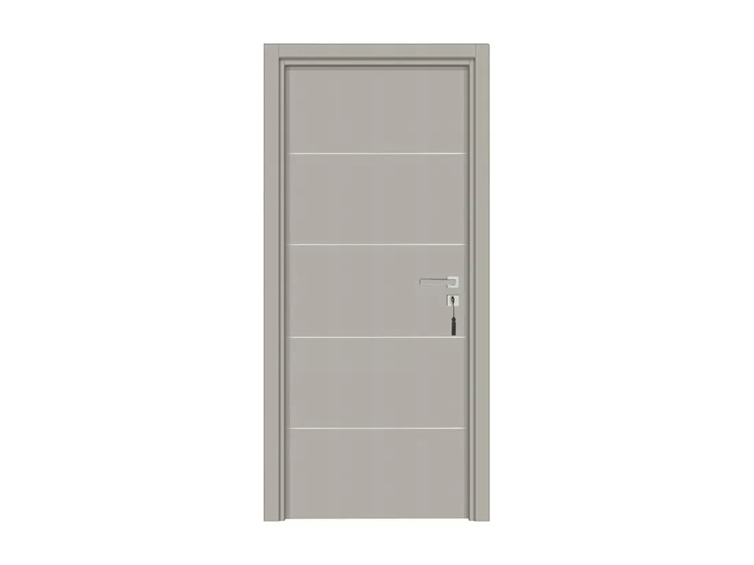 Bloc-porte pose fin de chantier collection Premium Seymour, H.204 x l.93 cm, aspect cuir argile, réversible