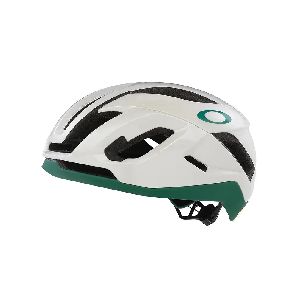Oakley ARO5 Race EU Fietshelm Mat Wit/Groen/Blauw