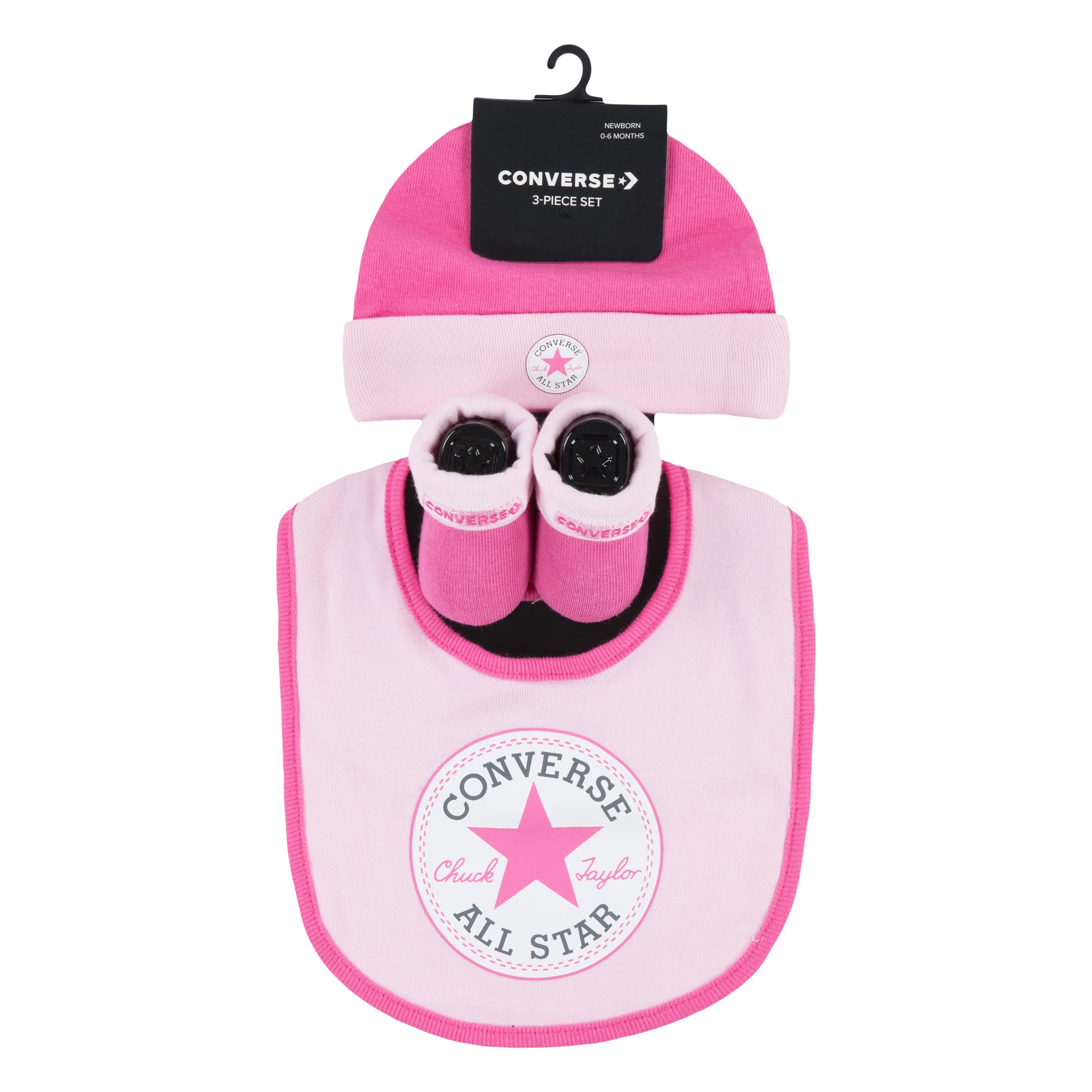 Converse Neugeborenen-Geschenkset »CHUCK INFANT HAT BIB BOOTIE SET 3PC«, 3 Stk. für Babys