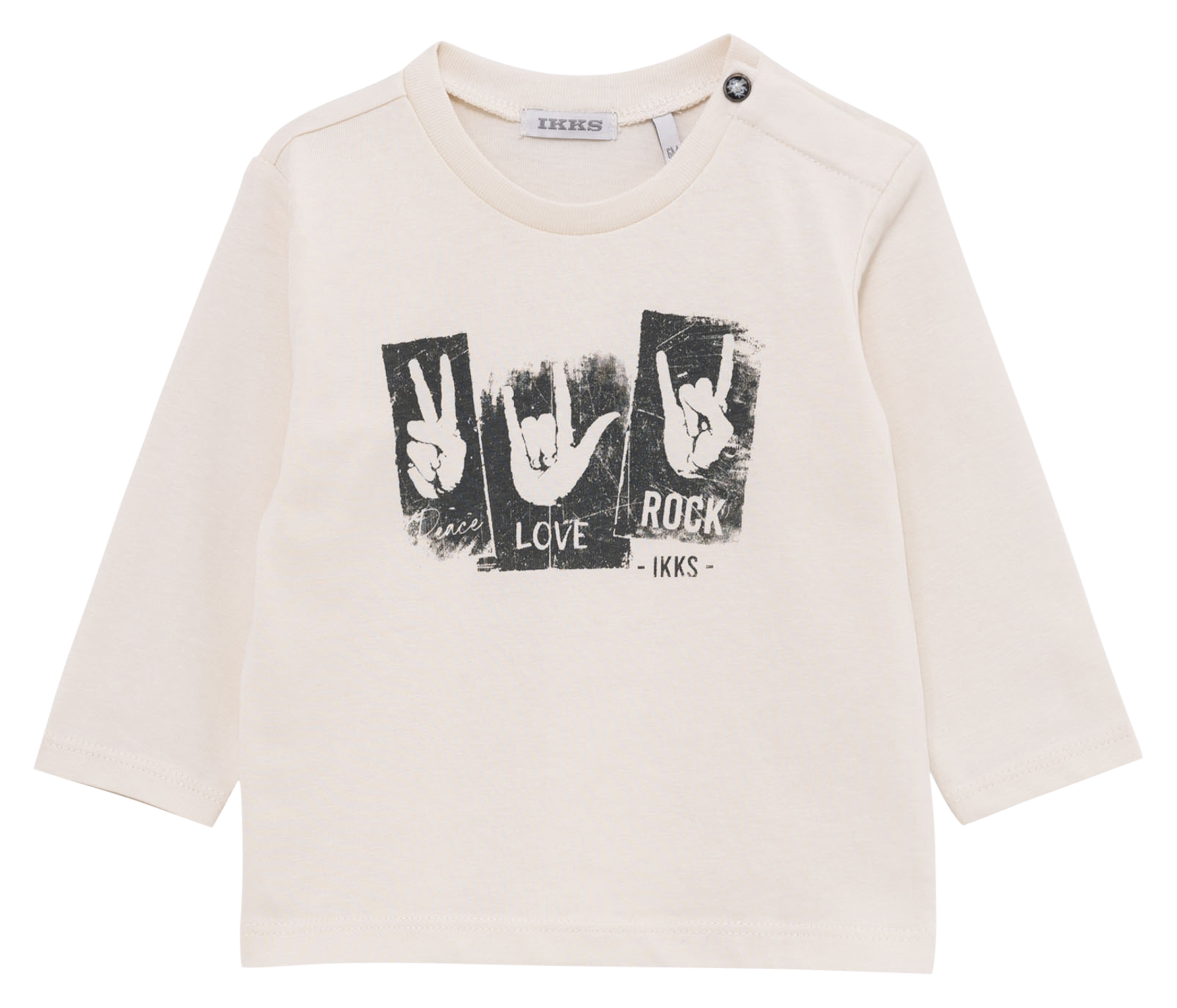 Tee-shirt manches longues imprimé en coton | Blanc