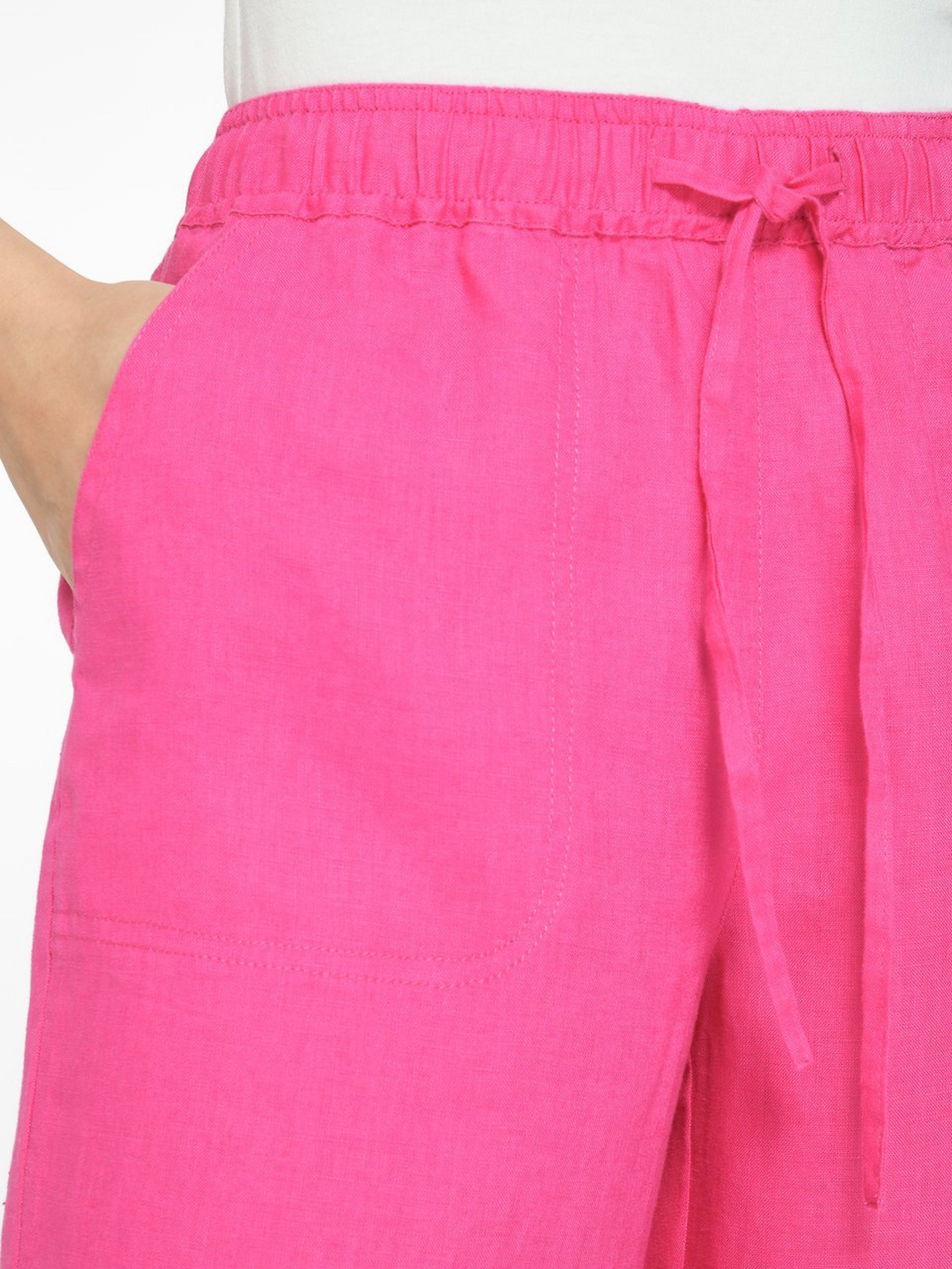 7/8-Schlupf-Hose aus 100% Leinen