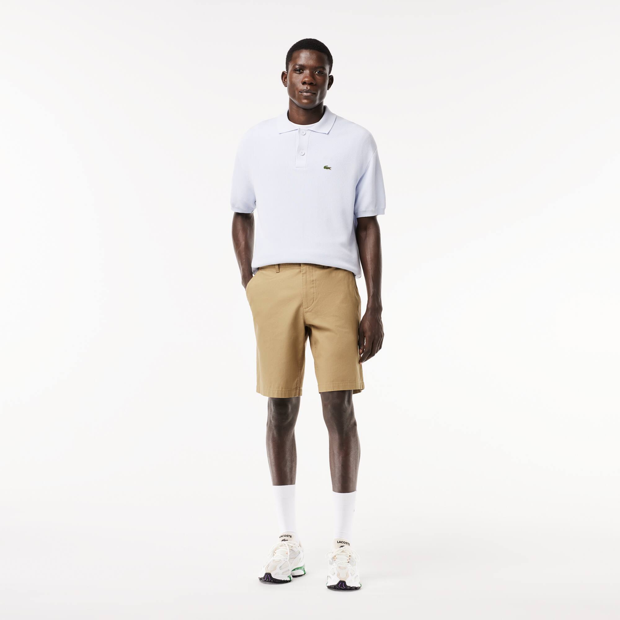 Bermuda chino en gabardine de coton Shorts - Beige - Lacoste - Homme