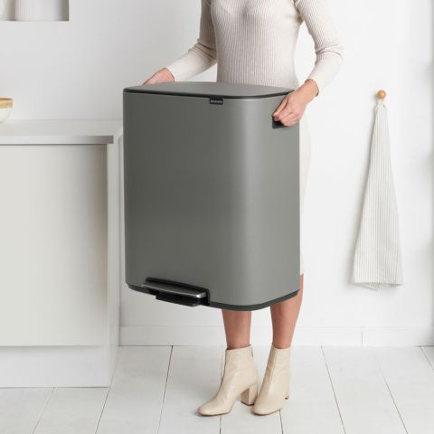 Bo Pedaalemmer 2 x 30 liter - Mineral Concrete Grey