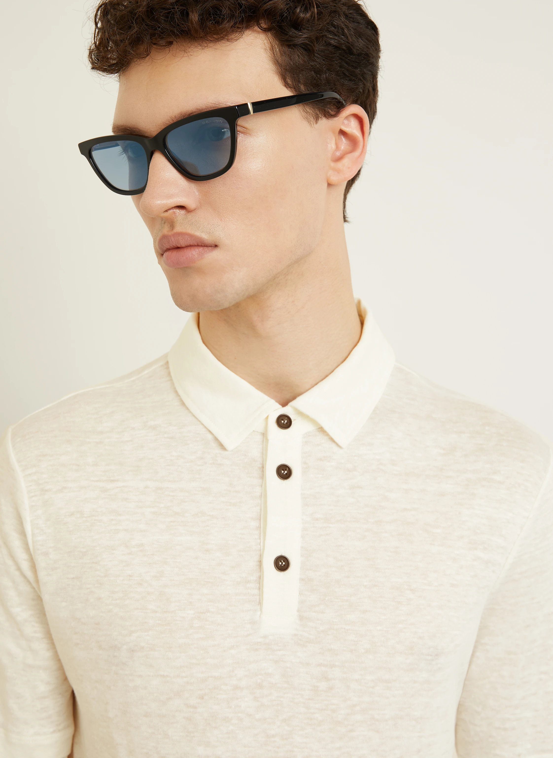 GIORGIO ARMANI Jersey-Poloshirt aus Leinen