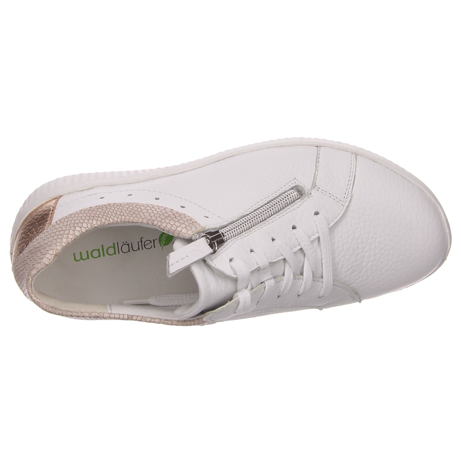 Waldläufer Schnürschuh weiß weiss/weiss kombi