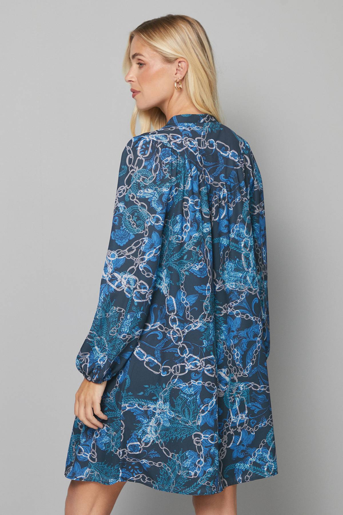 Wallis Robe Évasée Boutonnée Imprimé Animal Petite
