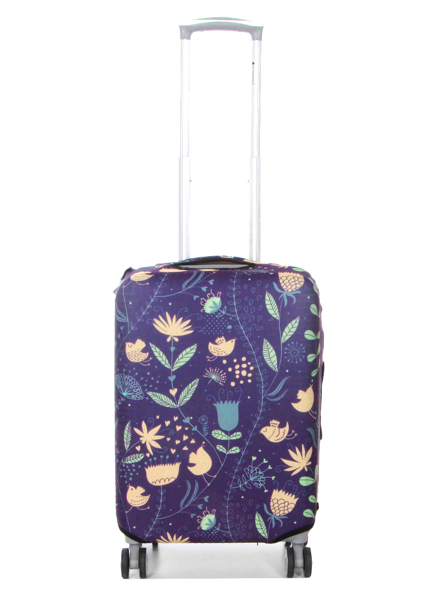 Housse de valise Periea Purple with Yellow Birds S