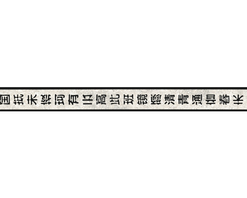 Zelfklevende rand 9045-15 Alleen Randletters zwart beige 5 m x 5 cm