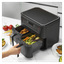 Airfryer med dobbel kurv 2x4 l 2400 W