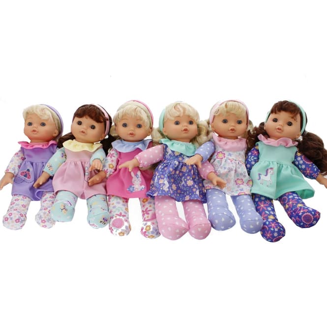 Besttoy - Weichpuppe mit Blümchenkleid - 1 Stück