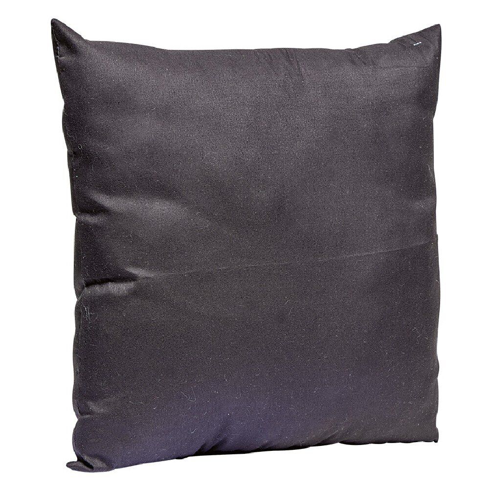 Coussin carré en polyester noir