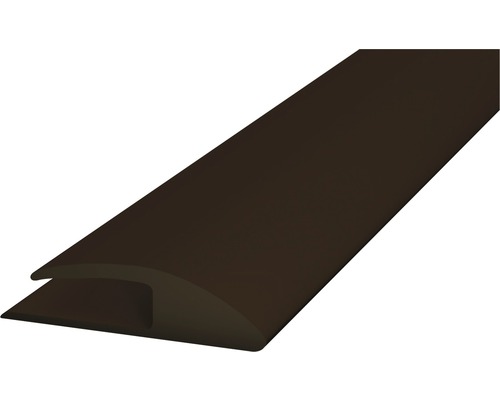 Inzetprofiel, eenzijdig, zacht PVC, bruin, zelfklevend, 30 x 1000 mm