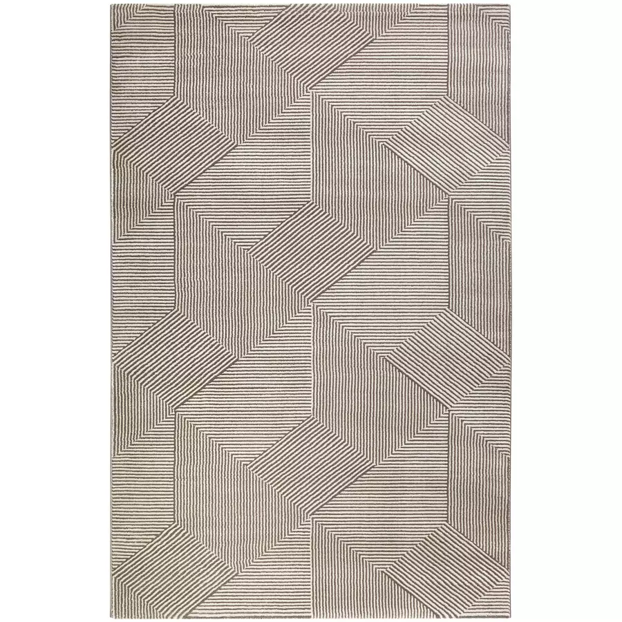 Esprit Kurzflorteppich Velvet Groove beige braun