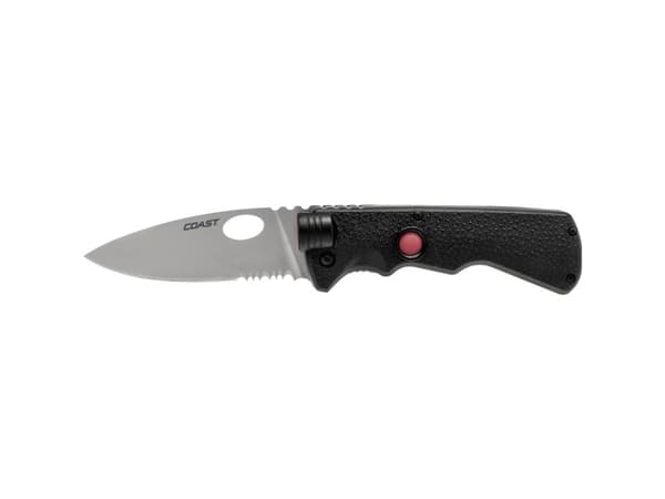 Coast Light-Knife LK375 139901 lommekniv med clip , inkl. LED-lampe Sort