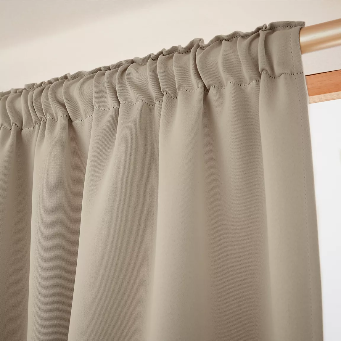 Rideau obscurcissant thermique galon fronceur (140 x 240 cm) Calore Taupe