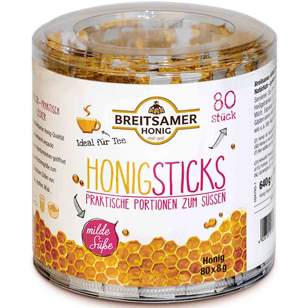 Breitsamer Honig Honigsticks 80er 640g MHD:30.11.26