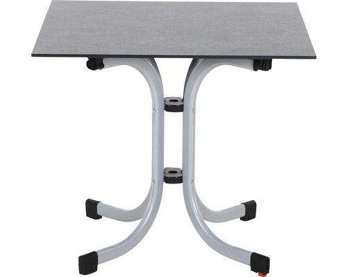 Tuintafel Sola 80x80 cm staal zilver opvouwbaar