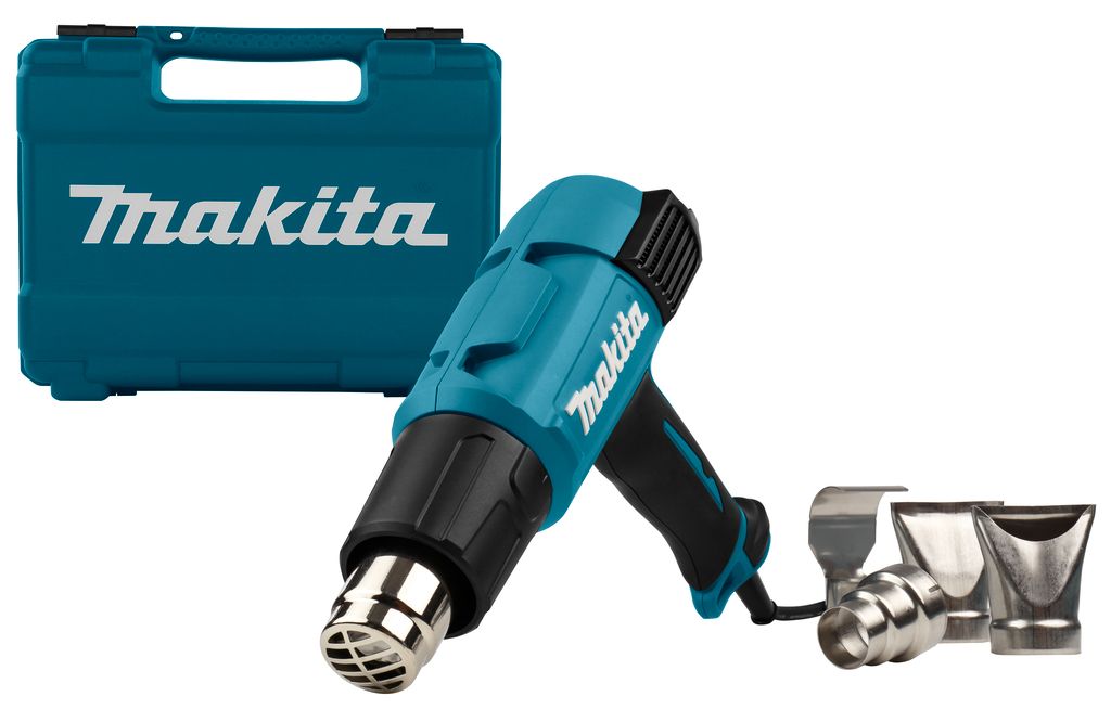 Makita HG6031VK 230V Heteluchtpistool In koffer met diverse opzetstukken - 1800W