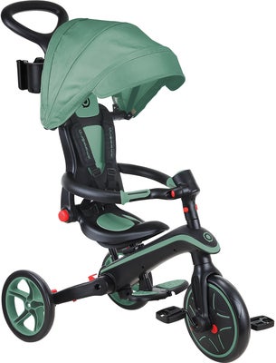 Globber Trehjulssykkel Explorer Sammenleggbar 4-in-1, Olivengrønn