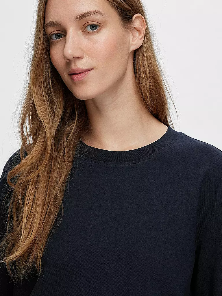SELECTED FEMME Langarmshirt SLFESSENTIAL dunkelblau