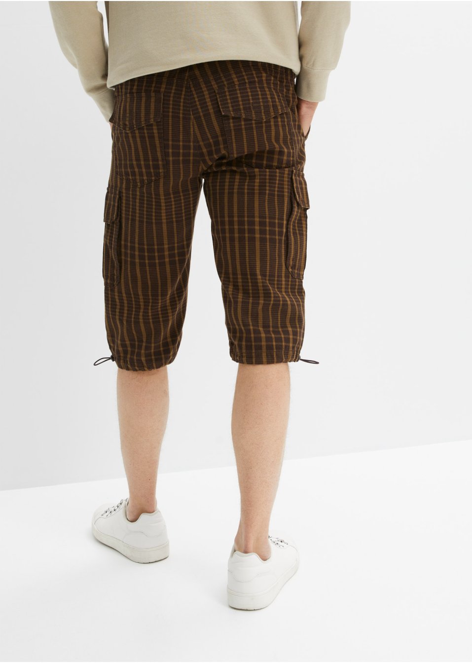 Bermuda long cargo confort pour le ventre, Regular Fit