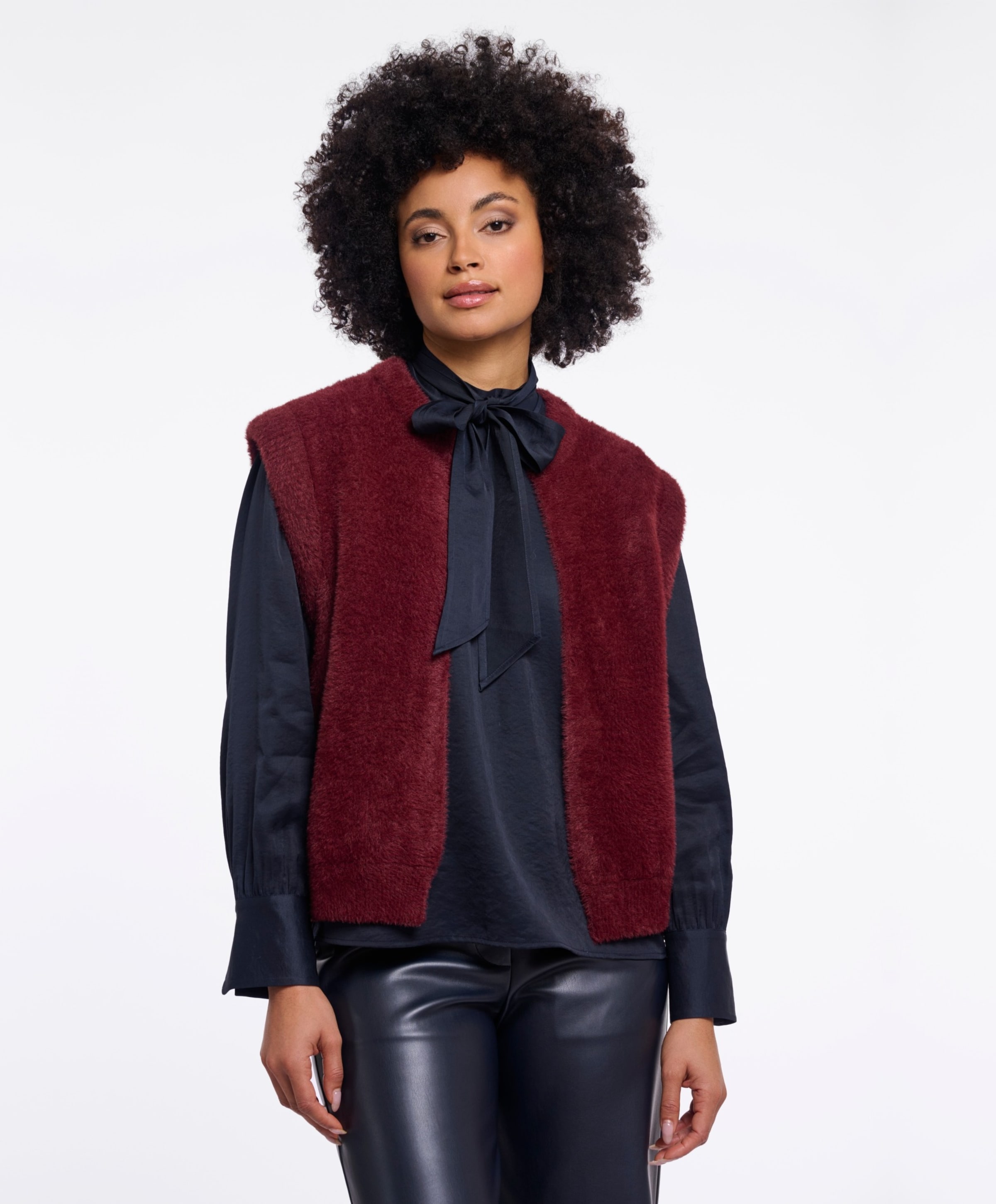 Rino & pelle Dames gilet rood