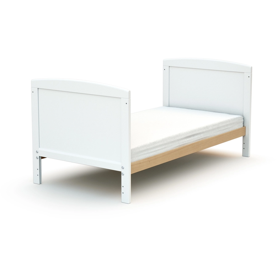 AT4 Babybett ESSENTIAL Buche weiß mit Buche 60 x 120 cm