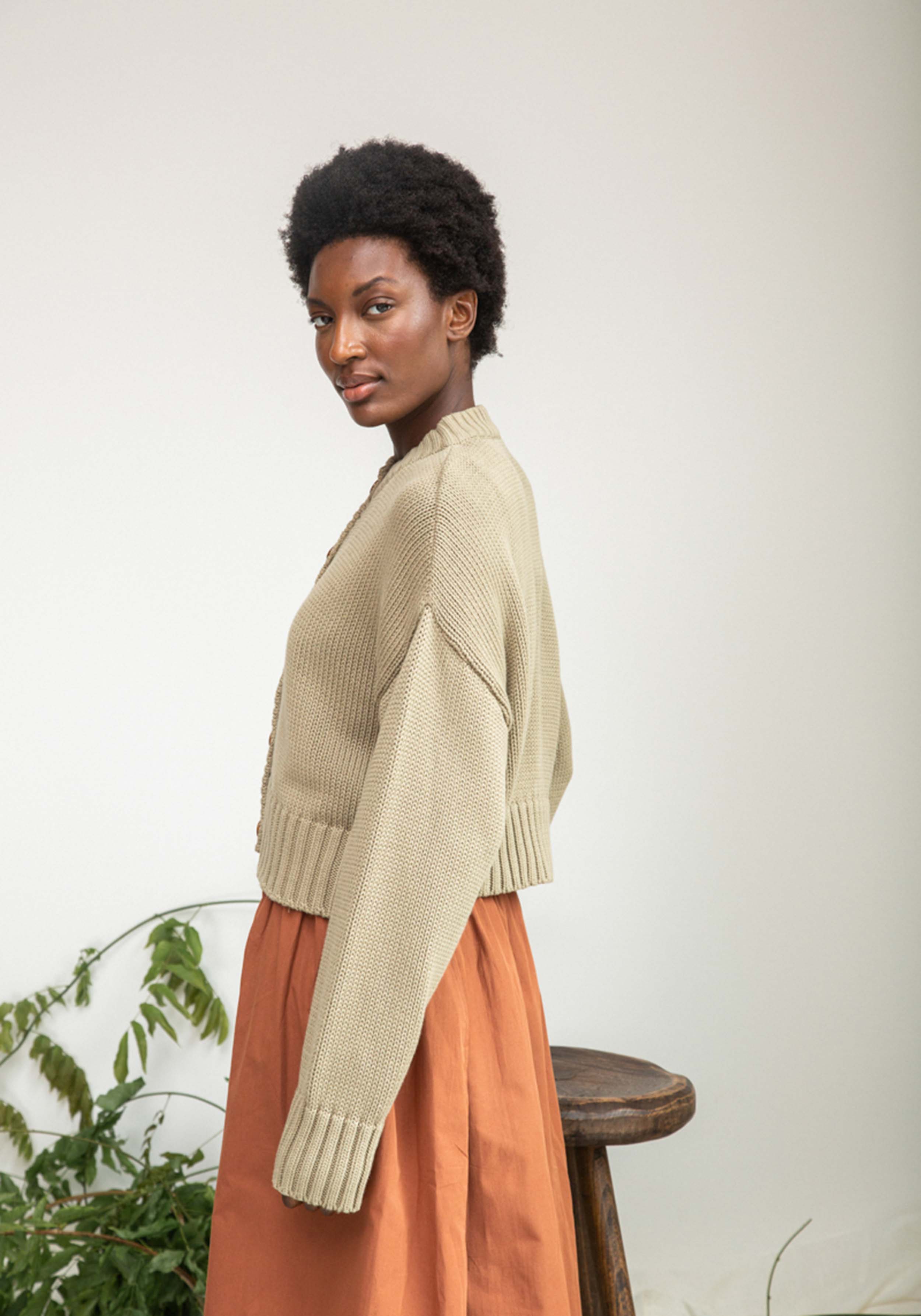Beaumont Organic Cardigan Sugi Taupe
