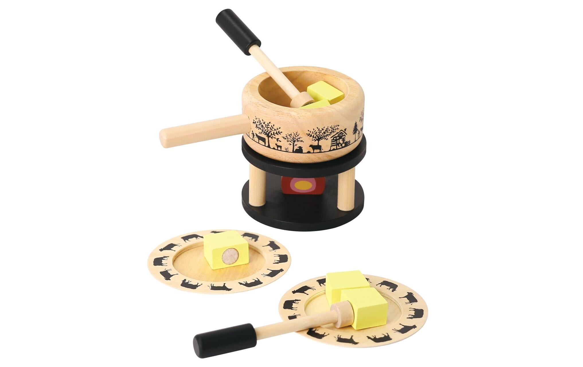 Fondue Set mit Teller und GabelHochwertiges Fondue-Set