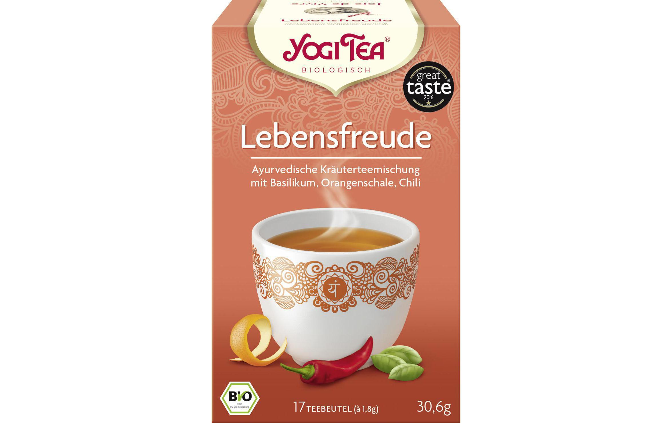 Teebeutel Bio Kräutertee Lebensfreude Pack 17 x 1.8 gAyurvedische Kräuter- und Gewürzteemischung