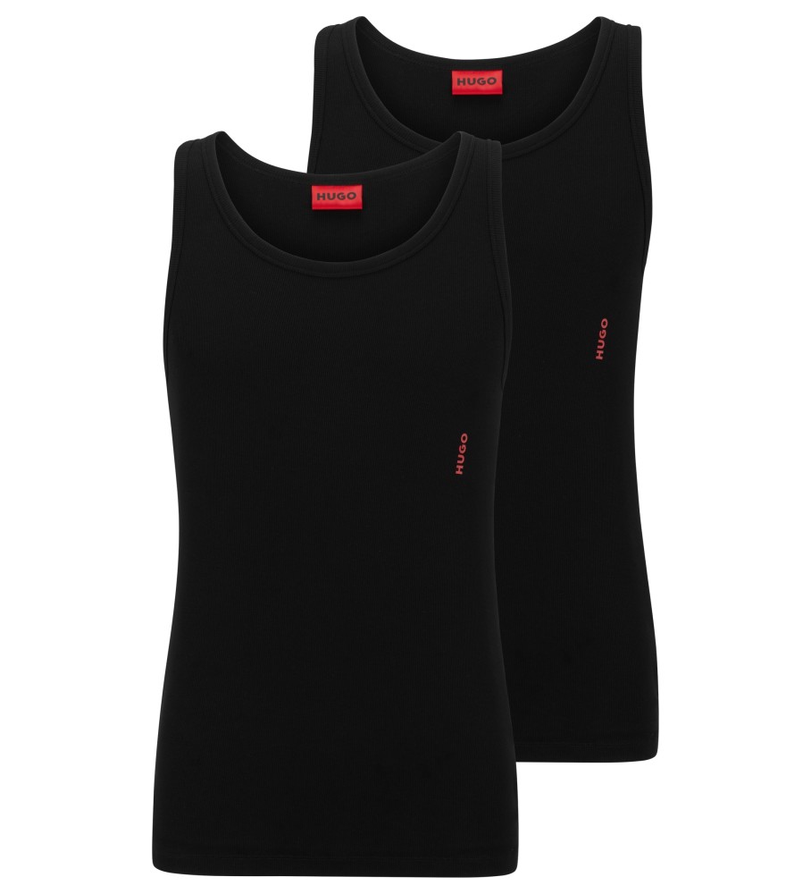 Conjunto de 2 camisetas pretas com o logotipo da HUGO