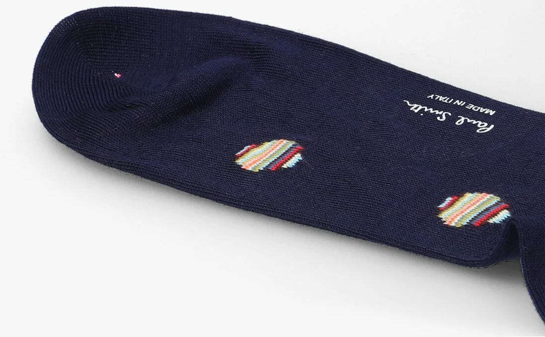 PAUL SMITH blauwe paul smith sokken men sock signtr polka