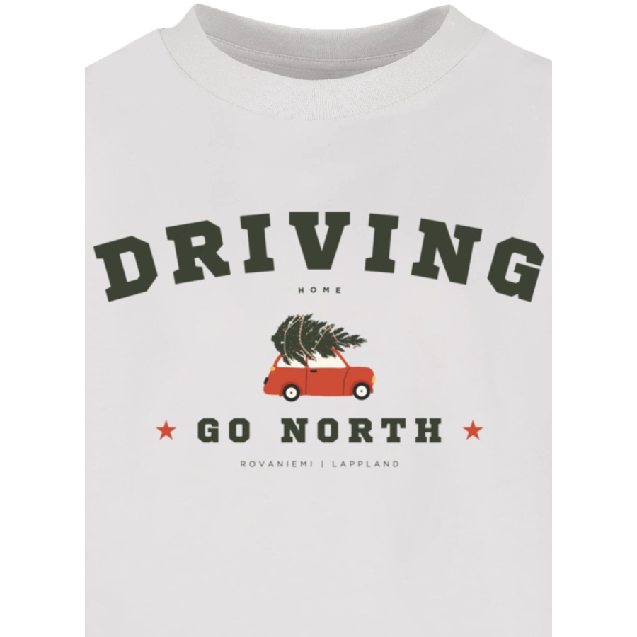 F4NT4STIC Longsleeve Shirt Driving Home Weihnachten weiß