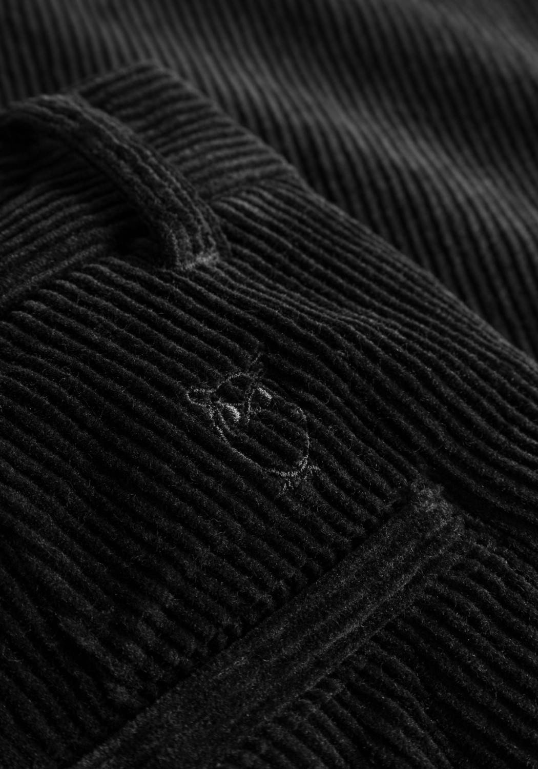 Knowledge Cotton Apparel Cord-Hose Chuck 8 Wales Corduroy Chino Pants Black Jet