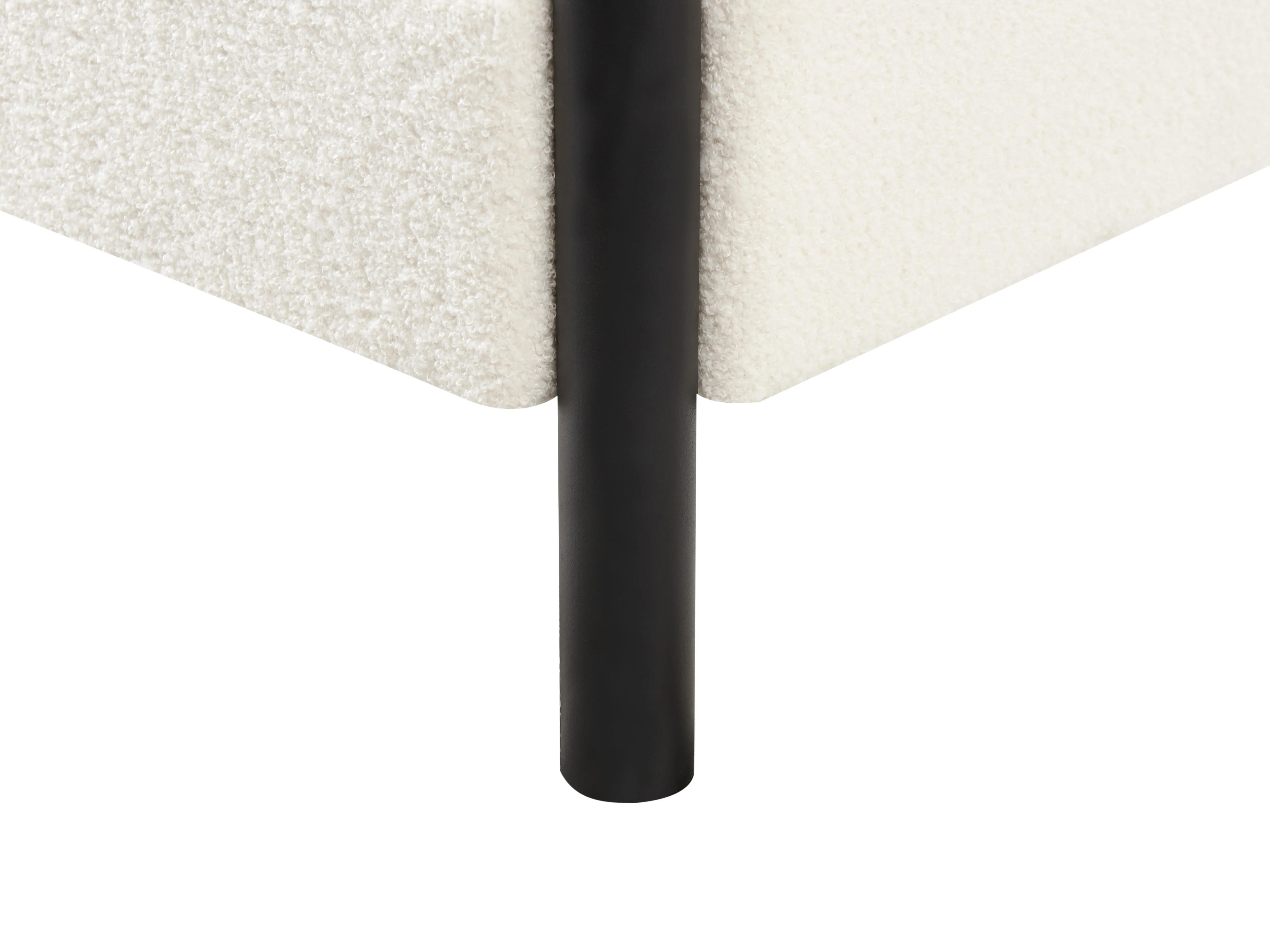 Hemelbed Bouclé DANNEMOIS 180 x 200 cm Gebroken wit