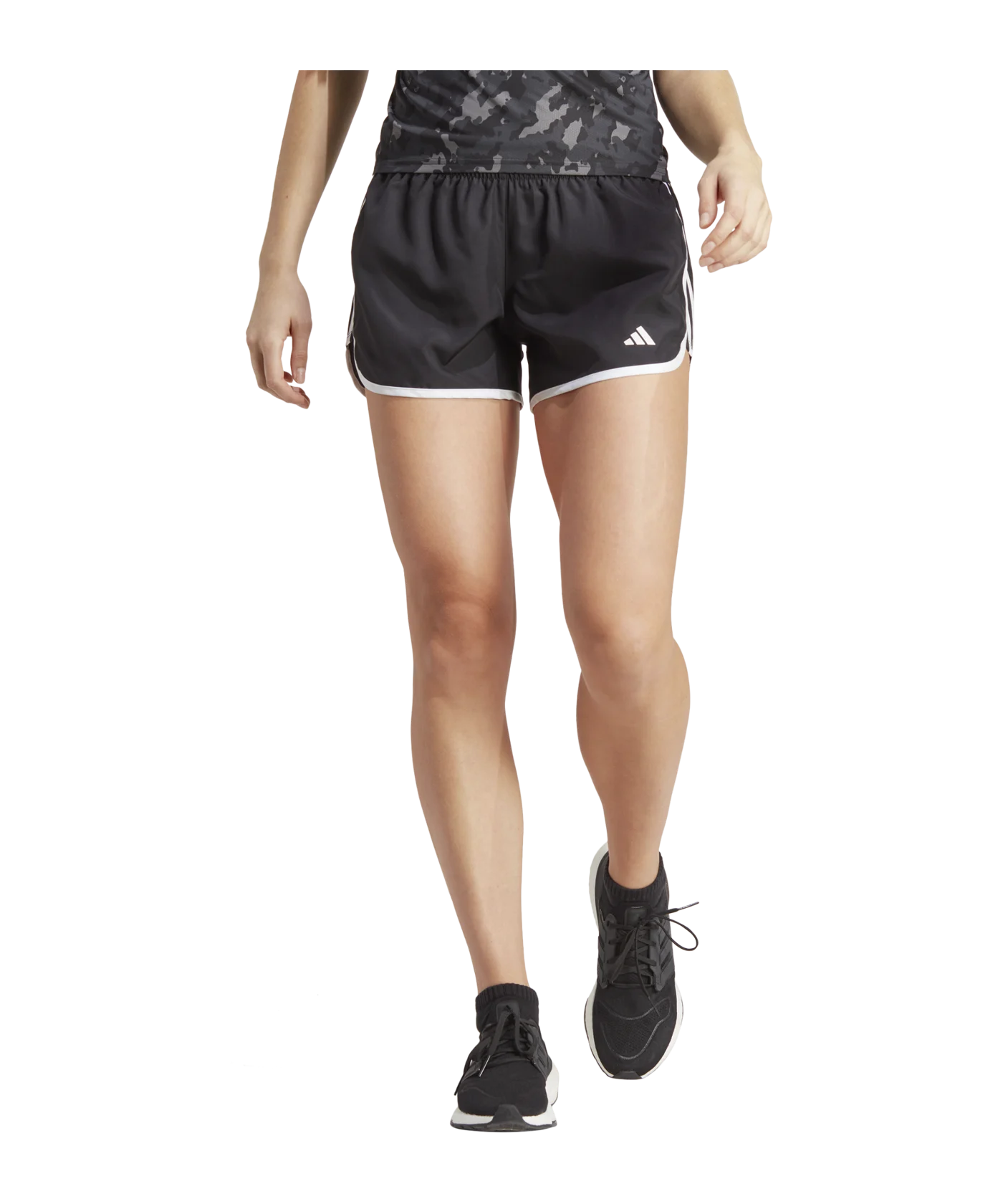 adidas M20 Running Short Damen Schwarz Weiss