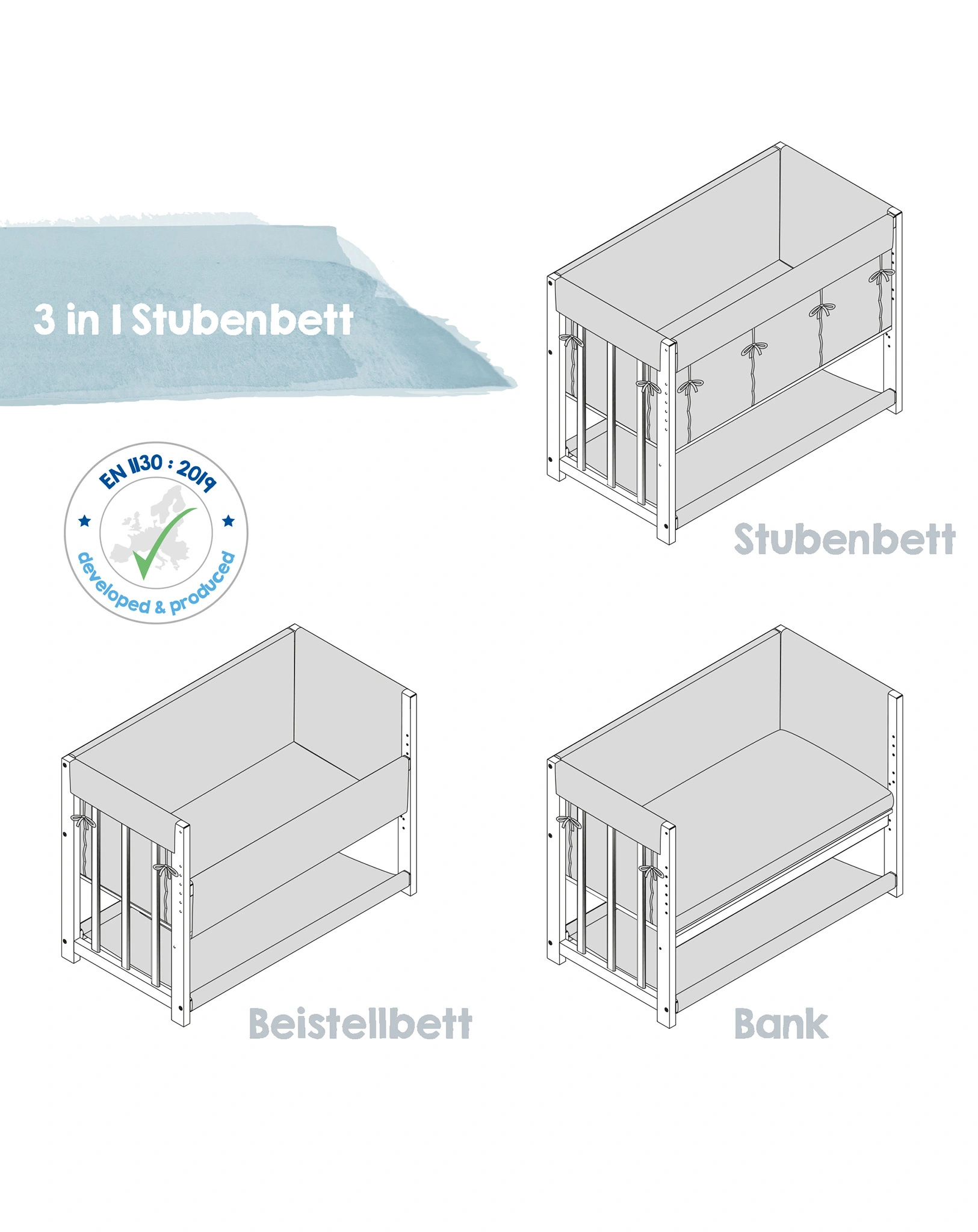 Stubenbett STERNENZAUBER 3in1