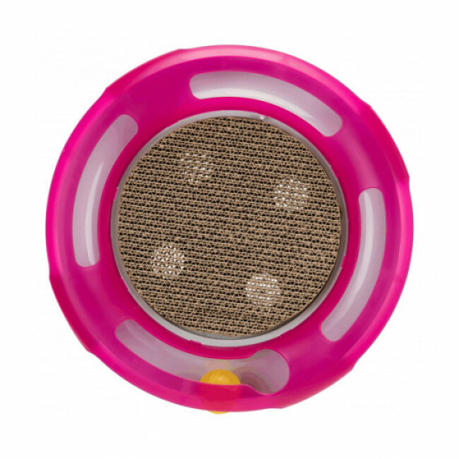 Plateau de jeu Race & Scratch avec balle et griffoir pour chat Trixie