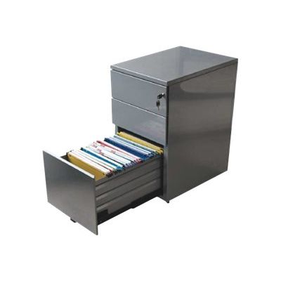 Caisson bout de bureau - 3 tiroirs - 69 x 41,6 x 74,6 cm - blanc