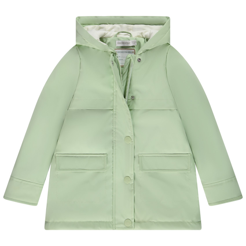 Parka gomme unie déperlante et rembourrée pour fille