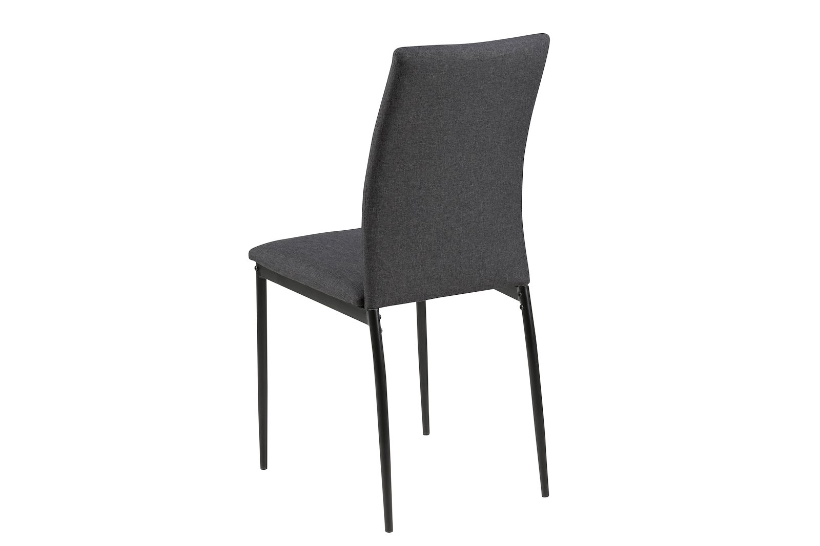 Demina spisestol Tekstil Sawana 5 Grey med sort metall understell