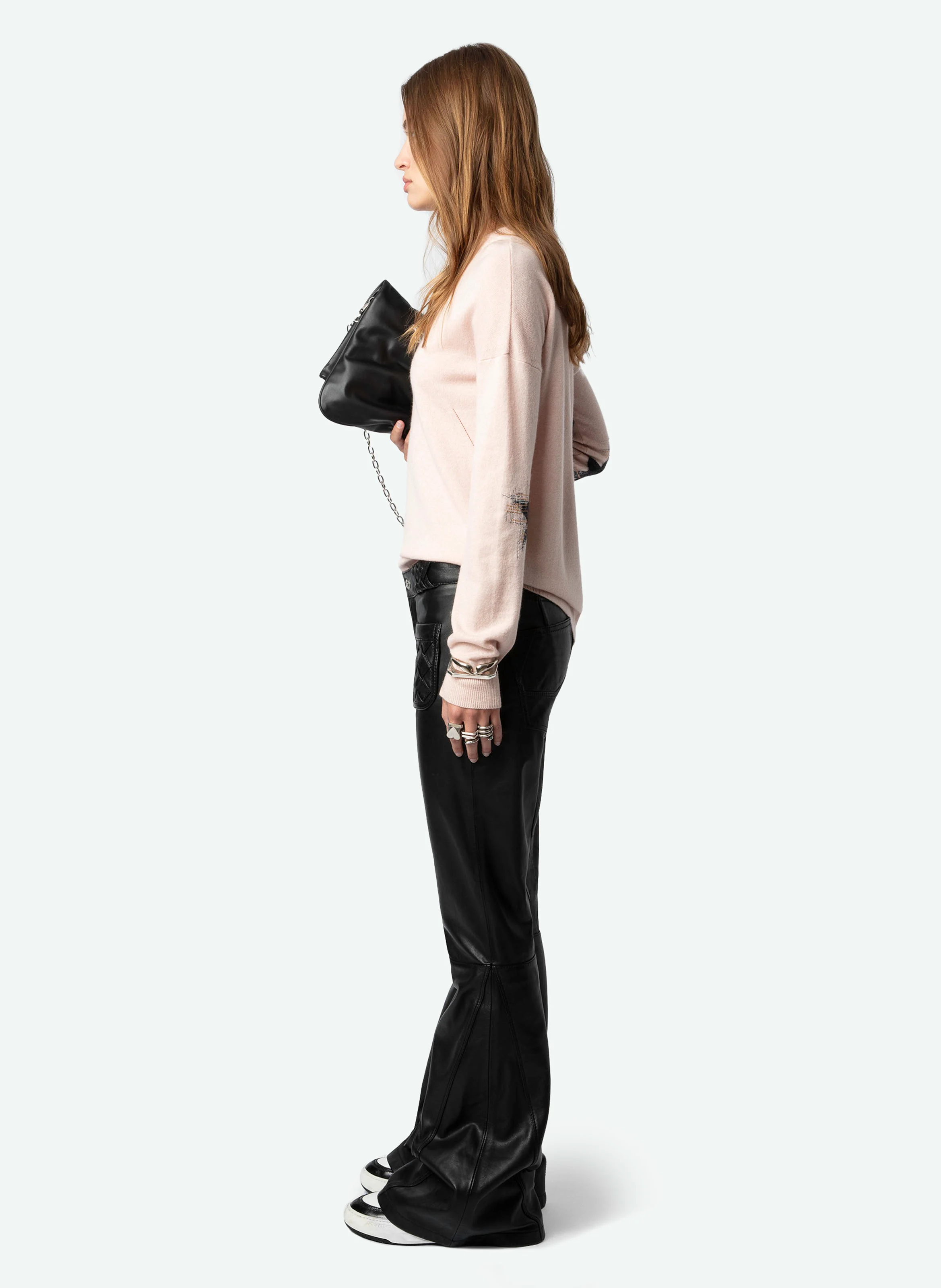 CICI - Pull brodé en cachemire | Rose