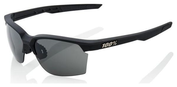 Paire de Lunettes 100% SPORTCOUPE Soft Tact Noir - Écran Fumé