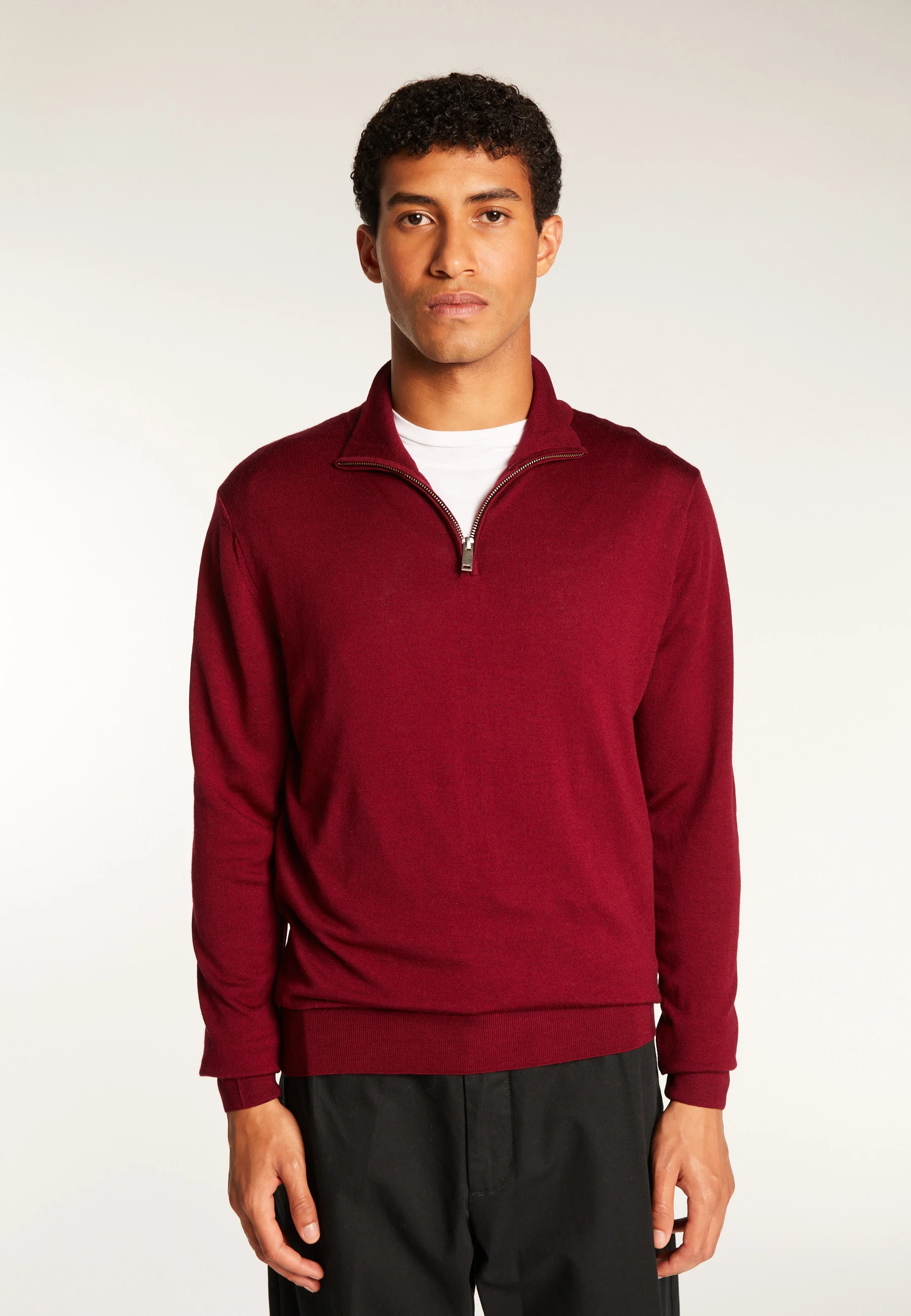 RYANAH24 - Pull camionneur laine mérinos | Rouge