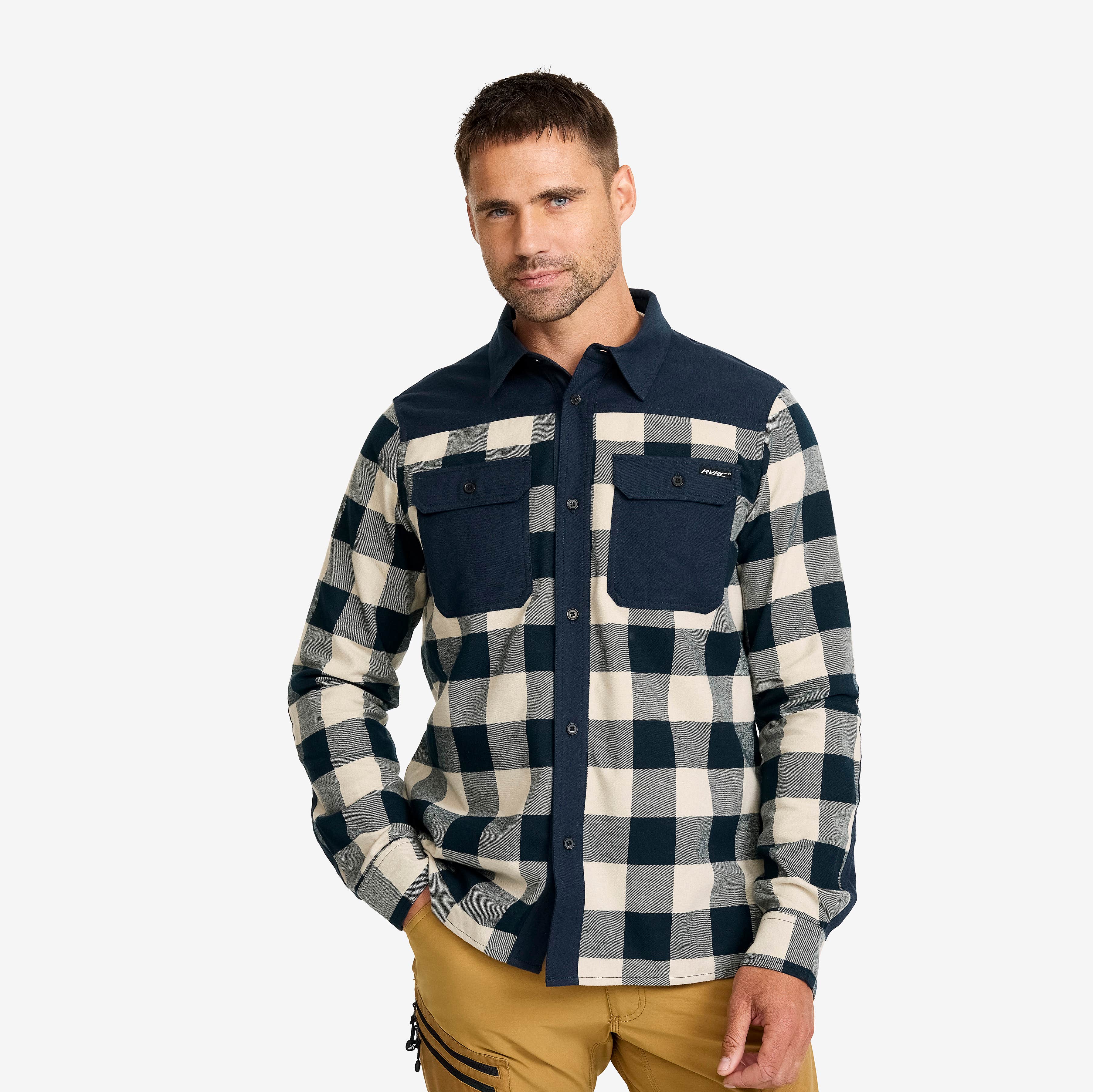 Campfire Shirt Herre Blueberry/Peyote