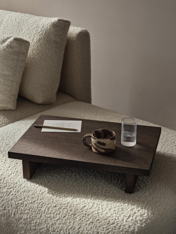 Ferm Living Kona bijzettafel 49x33 donker gebeitst eiken