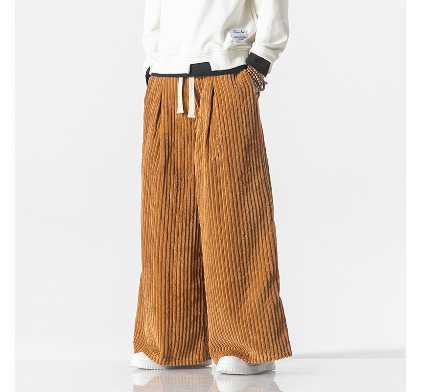 Oryake - Corduroy broek met trekkoord en wijde pijpen