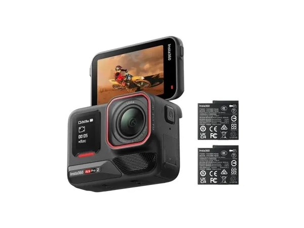 Insta360 Ace Pro 2 - Dual Battery Standard Bundle - action-kamera - 8K / 30 fps - Leica - Bluetooth, Wi-Fi - undervands op til 12 m - sort